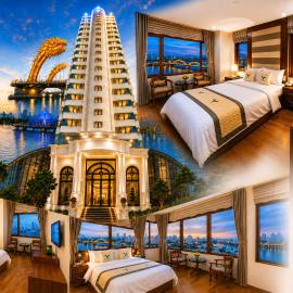 Da Nang में, होटल Moonlight Hotel & Suites - Highfloor view of the city center and Dragon Bridge