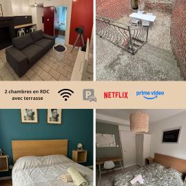 2 chambres en RDC avec terrasse 4 personnes, hotel v destinácii Douai