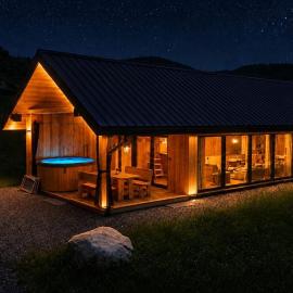Zapodomek A z pięknym widokiem i jacuzzi, hotelli Złatnassa