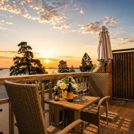 Lakefront Villa with Private Dock and Sunset Views
