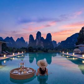 Shanti Verdant Resort Yangshuo- English speaking service- Stunning views-Private infinity pool-Chinese & Western breakfast
