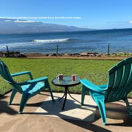 Unit 117 Kanai A Nalu Has Stunning 180 Degree Views is Just Steps to Sugar Beach with Cooling Central Air and Adjustable King