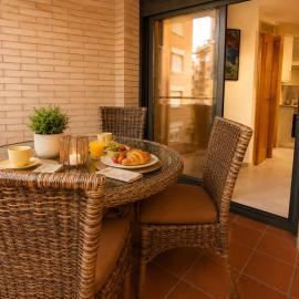 Apartamento de vacaciones con terraza