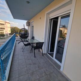 The colorful house with balcony view