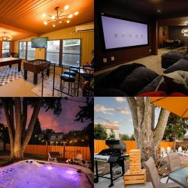 Midwest Escape Hot Tub Theater Game Room Poker Table, hotel v destinaci Omaha