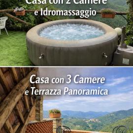 Home Holidays Crasciana, con terrazza vista sulle Alpi Apuane.
