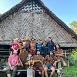 Rabani house, Mentawai tribe , airport transport, Sumatra local touch