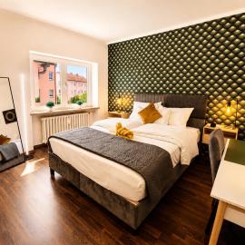 Stilvolles Wohlfühl Apartment in zentraler Lage nahe Bahnhof bis zu 6 Personen, hotell sihtkohas Straubing