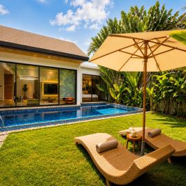 Chic Villa with Pool and Garden near Naiyang Beach - Cocoon 1 34-13, Hotel in Ban Sakhu