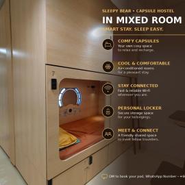 Sleepy Bear Capsule Hostel, hotel in Johor Bahru
