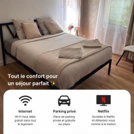 Wifi , Appartement proche Université Arras, parking gratuit et privé