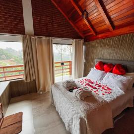 Chalé Romântico com hidro e vista incrível