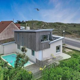 NOUVEAU villa vue mer face dunes à STELLA-PLAGE avec piscine chauffée