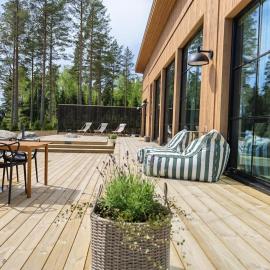 Modern seaside villa - own beach and beach sauna - panoramic windows