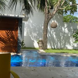 Central private house, private pool, 3 b from sea, hotell i Cozumel