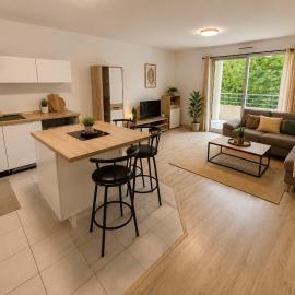 T3 cosy avec balcon sur le ruisseau, viešbutis mieste Jurançon