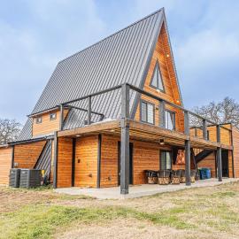 Modern A-Frame House with Water View I Near Frisco Weddings Venues I Lake Lewisville & Universal I Remote-Work Friendly Oasis Near PGA Frisco
