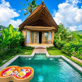Mantra Bamboo Retreat Near Sidemen, хотел в Selat