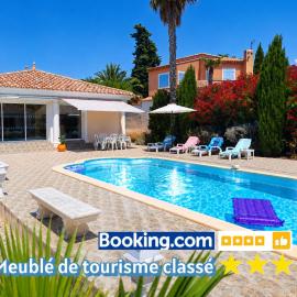 Maison 3 chambres avec piscine à 5 min à pied de la plage