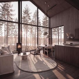 Arctic Circle holiday homes, Lapland Lakeside Escape, viešbutis mieste Vanttauskoski