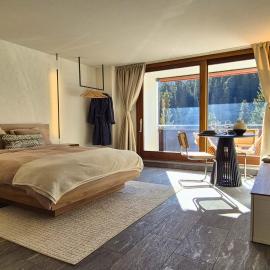 Modern Studio with Pool, Sauna & Mountain Views