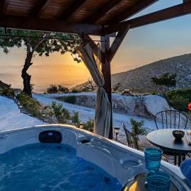 Seaview Wooden Cabin with Jacuzzi