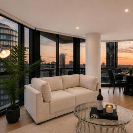 Docklands Waterfront Luxury Views with Pool, Gym & Parking