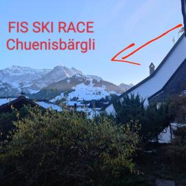 Skirennen von der Terrasse mitverfolgen