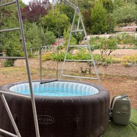 View of park and nature, pool, spa, garden