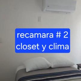 2 recamaras con mini split, baño, Wifi F, Estacionamiento, Inependiente, Zona