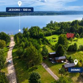 Camping Binduga Domek Cicha Polana Nr 1 bezpośrednio nad Jeziorem Świętajno