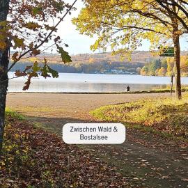 Ferienwohnung Hanfdell am Bostalsee, 90 qm, großer Balkon, barrierefrei & hundefreundlich