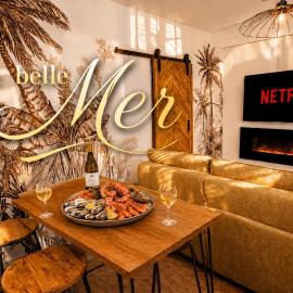 MRODBNB - Appart Neuf - Aperçu Mer - 25m Plage & Resto - Ciné - Cheminée - Popcorn