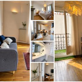Nid d'Aigle, Charming Top Floor Apartment, Bright Interiors, Fully Equipped, Paris Saint-Lazare 7 min, Station and Town Centre 2 min Walk, Workspace, Washing Machine, High-Speed Fibre WiFi, hotel em Bois-Colombes