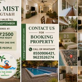 Sea mist by GTA&H near SBI bank fort aguada road, hotel sa Aguada
