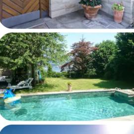 Schönes Doppelzimmer mit Bad, Seeblick und Pool, hotel em Horgen