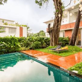 La Caleta by The Blue Kite- Stylish 3 Bedroom Villa with Private Pool, Balcony & Modern Amenities, 10mins from Candolim Beach