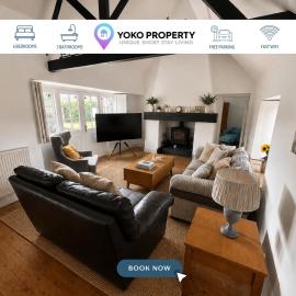The Mill l Grade II House l Sleeps 10 l Gated Free Parking l Fast WiFi l Smart TVs l Self Check-In l By Yoko Property