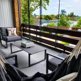 Ferienwohnung Rheinpark Emmerich Rheinblick, Balkon & Parkplatz