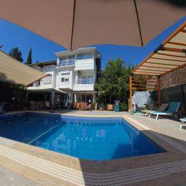 ELIT3-14 BEDS-7rooms FULL TRIPLEX VILLA in BELEK with 10meter PRIVATE POOL & GARDEN WI-FI- Full Kitchen & Bed Equipments-New Air Conditions free parking