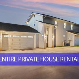 Entire Private House with 3 Bedrooms, 3 Bath, Garage, Gated Yard, King Bed, Available Now