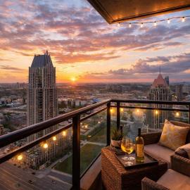 Sky-High 2BR/2BA Condo | Best City Views+Parking