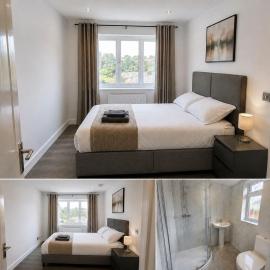 3 Bedroom House Sleeps 6 -Garden -Private Parking