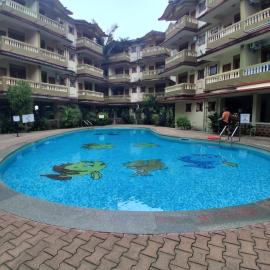 2bhk baga candolim with parking and kitchen