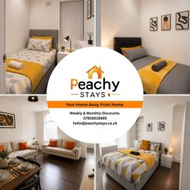 4 bed, Sleeps6, Free Parking, Contractors, Groups, Tourists, Travel, Business, Short & Long Term Stays Welcome, Great Rates Available At Peachy Stays