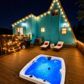 Pocono Dreams and Co XL Deck, Hot Tub, Barrel Sauna, Outdoor Theater, Fire Pit, Luxury, Romace, hotel en Pocono Summit
