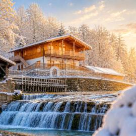 Ferienhaus Bachperle - Alpenidyll mit Kamin, Balkon oder Terrasse für Genießer