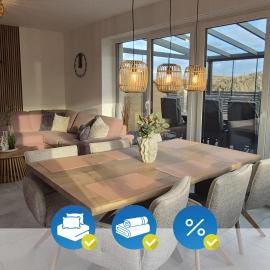 Luxushaus Rosi Direkt am Wasser Nordsee Sauna, hotel en Bübbens