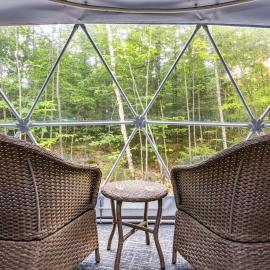 Pleasant River Glamping Dome 3 King bed, hotel a Bethel