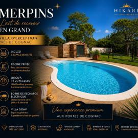Villa 12 personnes avec piscine, jacuzzi et sauna près de Cognac